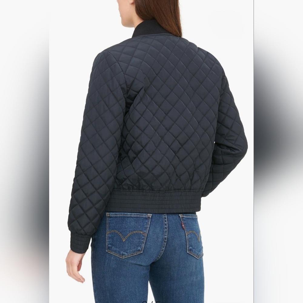 Levi's Quilted Blue Bomber Jacket - Picture 2 of 7